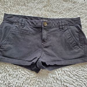Express Black Flat Front Shorts